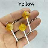 10pcs Planet Lollipop Charms Resin Candy Pendants DIY Jewelry Making Crafts