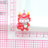 10Pcs Cartoon Animals Lucky Dragon Resin Charms for DIY Earrings Necklace