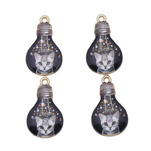 20Pcs Enamel Drip Light Bulb Pendant Mixed Colour Charms for DIY Jewelry Crafts