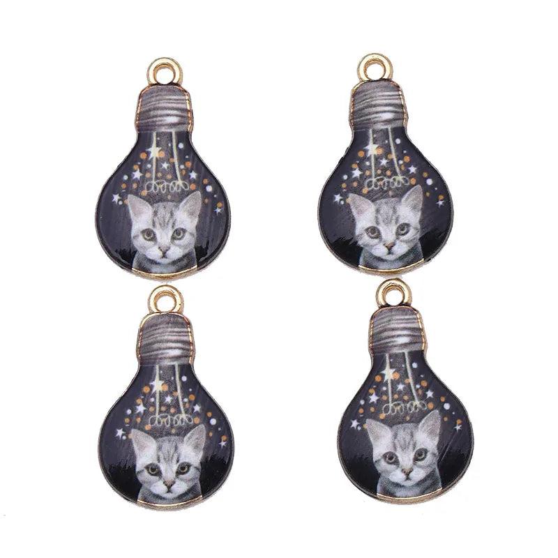 20Pcs Enamel Drip Light Bulb Pendant Mixed Colour Charms for DIY Jewelry Crafts