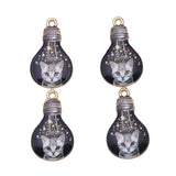 20Pcs Enamel Drip Light Bulb Pendant Mixed Colour Charms for DIY Jewelry Crafts