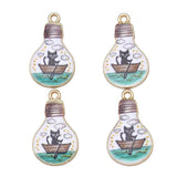 20Pcs Enamel Drip Light Bulb Pendant Mixed Colour Charms for DIY Jewelry Crafts