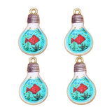 20Pcs Enamel Drip Light Bulb Pendant Mixed Colour Charms for DIY Jewelry Crafts