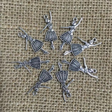 36Pcs Antique Silver Dancing Ballerina Charm for Jewelry Making