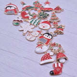 20pcs Christmas Pendant Charms Mix Enamel for Jewelry Making Supplies