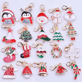 20pcs Christmas Pendant Charms Mix Enamel for Jewelry Making Supplies
