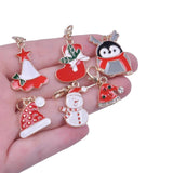20pcs Christmas Pendant Charms Mix Enamel for Jewelry Making Supplies