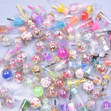 10pcs Mix Bottle Fruit Star Ball Charms for Jewelry Making DIY Earri
