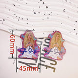 8pcs Double Sided Star Fan Charms for DIY Earrings Keychain Necklace