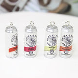 8Pcs Resin 3D Drink Can Charm Pendant DIY Jewelry Making 4 Colour