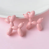 10pcs 32*32mm 3D Balloon Dog Resin Charms Earring DIY Making Bracelet Keychain