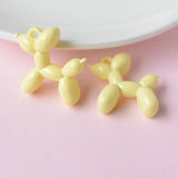 10pcs 32*32mm 3D Balloon Dog Resin Charms Earring DIY Making Bracelet Keychain
