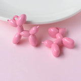 10pcs 32*32mm 3D Balloon Dog Resin Charms Earring DIY Making Bracelet Keychain