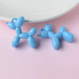 10pcs 32*32mm 3D Balloon Dog Resin Charms Earring DIY Making Bracelet Keychain