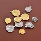 10Pcs Stainless Steel Catholic Church Pendant Charms DIY Jewelry