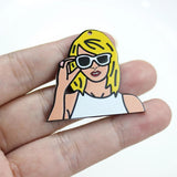 10Pcs Acrylic Singer Girls Charm Pendant for DIY Jewelry Making
