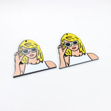 10Pcs Acrylic Singer Girls Charm Pendant for DIY Jewelry Making