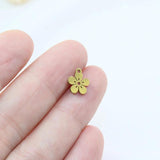 10pcs High Polish Steel Flower Charm Pendant DIY Necklace Bracelets