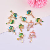 10pcs Ocean Shell Snail Metal Charms for Jewelry DIY