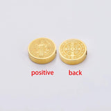 5pcs Stainless Steel Saint Benedict Bead Charm Pendant DIY Jesus Jewelry