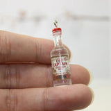 10Pcs/Lot 3D Beer Bottle Charm Resin Alcohol Pendant DIY Jewelry Making
