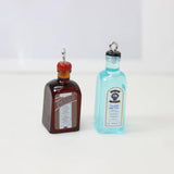 10Pcs/Lot 3D Beer Bottle Charm Resin Alcohol Pendant DIY Jewelry Making