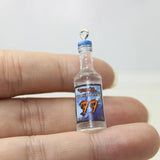 10Pcs/Lot 3D Beer Bottle Charm Resin Alcohol Pendant DIY Jewelry Making