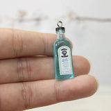 10Pcs/Lot 3D Beer Bottle Charm Resin Alcohol Pendant DIY Jewelry Making
