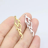 10pcs Stainless Steel Fire Jewelry Charms Pendant DIY Handcraft