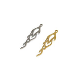 10pcs Stainless Steel Fire Jewelry Charms Pendant DIY Handcraft