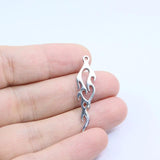 10pcs Stainless Steel Fire Jewelry Charms Pendant DIY Handcraft