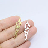 10pcs Stainless Steel Fire Jewelry Charms Pendant DIY Handcraft