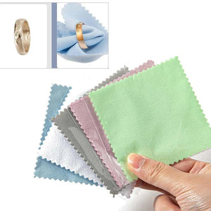 Soft Jewelry Cleaning Cloth Pack - Silver Platinum Glasses Watch Coins Cleaner