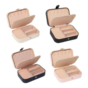 PU Leather Jewelry Storage Box Display Organizers Travel Jewellery Case