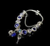 Crystal Hot Air Balloon Silver Plated Bracelet Gift