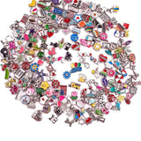 Mixed Heart Love Animal Rose Floating Charms for Memory Locket Jewelry