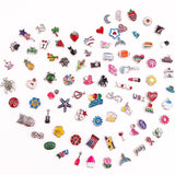 Mixed Heart Love Animal Rose Floating Charms for Memory Locket Jewelry