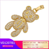 Bear Charms for Jewelry Making DIY Pendants Women Necklaces VD1207