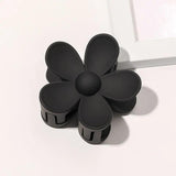6 Pcs Retro Frosted Hair Clips Set Large Rectangle Claw Flower Clips
