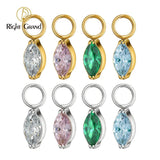 Titanium CZ Marquise Charm for Lobe Hoop Earrings