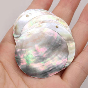 4Pcs Natural Shell Pendant Mother Of Pearl For DIY Jewelry