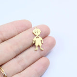 5pcs Stainless Steel Boy Girl Jewelry Charms Pendant DIY Handcraft
