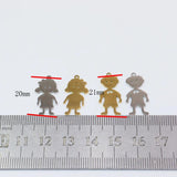 5pcs Stainless Steel Boy Girl Jewelry Charms Pendant DIY Handcraft