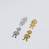5pcs Stainless Steel Boy Girl Jewelry Charms Pendant DIY Handcraft