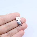 5pcs Stainless Steel Boy Girl Jewelry Charms Pendant DIY Handcraft