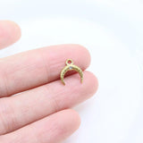 5pcs Stainless Steel Moon Charms Pendant DIY Handcraft Vacuum Plate