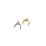 5pcs Stainless Steel Moon Charms Pendant DIY Handcraft Vacuum Plate