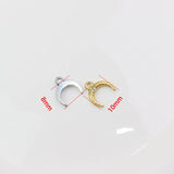 5pcs Stainless Steel Moon Charms Pendant DIY Handcraft Vacuum Plate