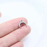5pcs Stainless Steel Moon Charms Pendant DIY Handcraft Vacuum Plate
