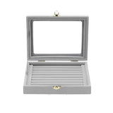 Velvet Jewelry Organizer Storage Tray Box Case